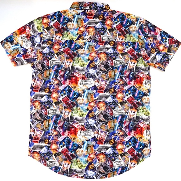 Star Wars Empire Strikes Back 40th Skywalker Saga Collage Camp Shirt SMALL - NEW - Picture 2 of 2